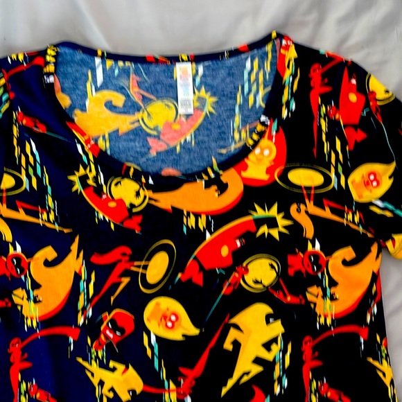 LuLaRoe Red and Yellow Tunic Top - Picture 1 of 2